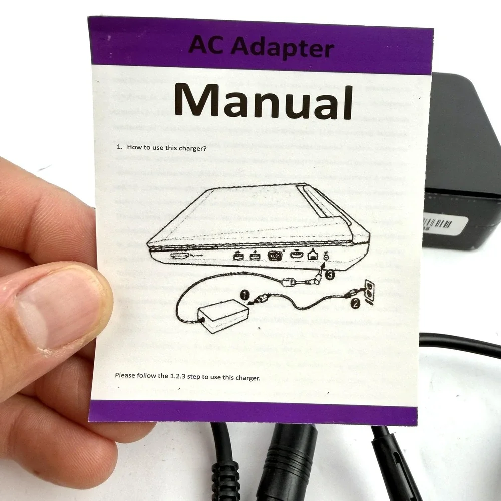 Universal‎ 65W Laptop AC Adapter Charger 19V 3.42A Interchangeable Tips Manual